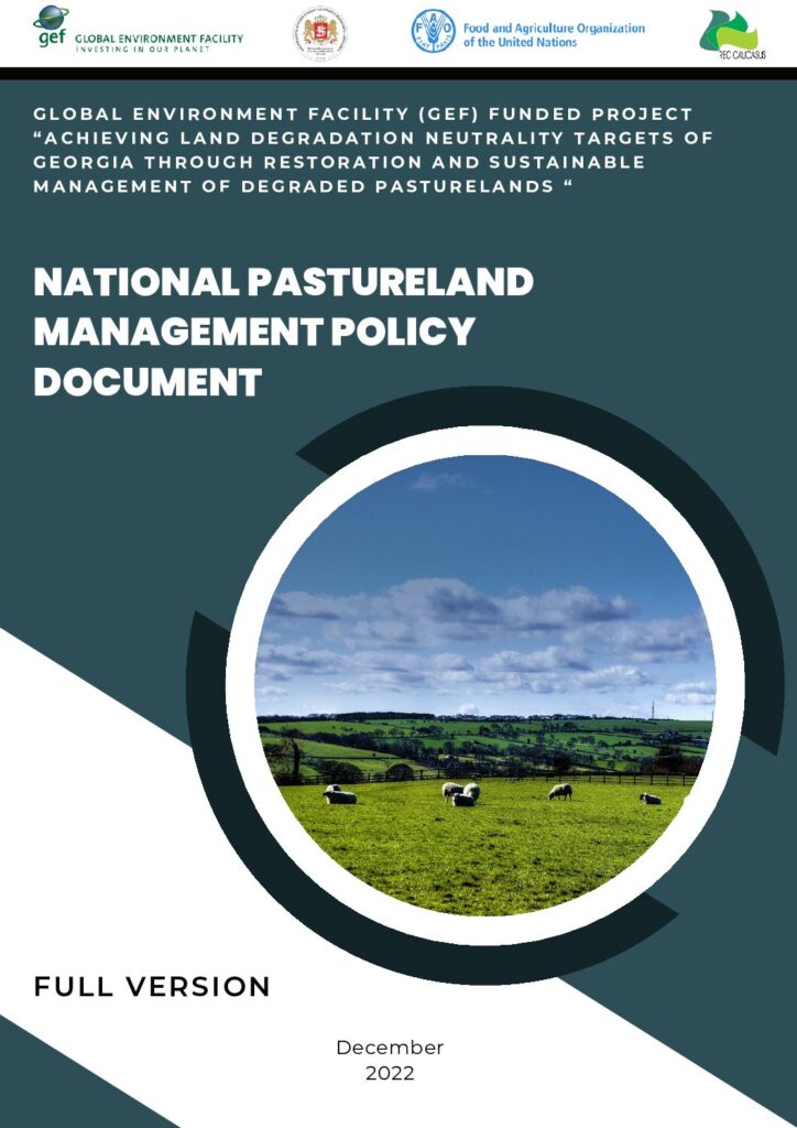 National Pastureland Management Policy Document